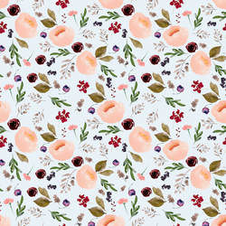 Small Trail Florals in Ice