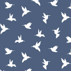 Hummingbird Silhouette in Midnight
