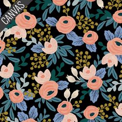 Rosa Canvas in Black Unbleached