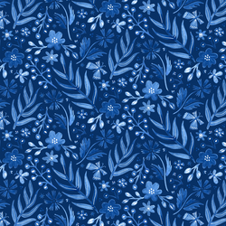 Flutter Floral in Sapphire