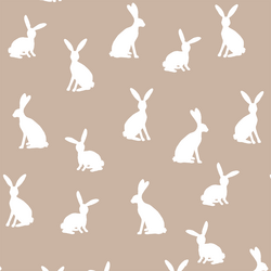 Cottontail Silhouette in Sand