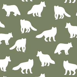 Fox Silhouette in Olive