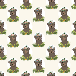 Floral Bear in Ivory