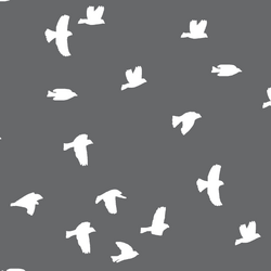 Flock Silhouette in Charcoal
