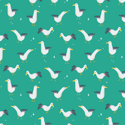 Gulls in Sea Green
