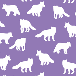 Fox Silhouette in Amethyst