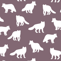 Fox Silhouette in Mulberry