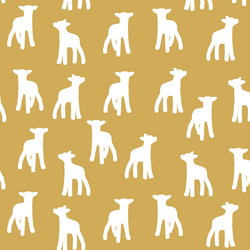 Lamb Silhouette in Straw