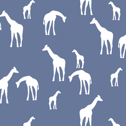 Giraffe Silhouette in Azurite