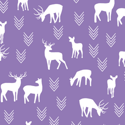 Deer Silhouette in Amethyst