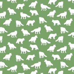 Little Fox Silhouette in Pistachio