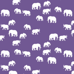 Elephant Silhouette in Ultra Violet