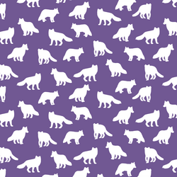 Little Fox Silhouette in Ultra Violet