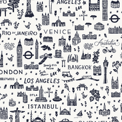 World Traveler Silhouette in Navy