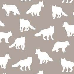 Fox Silhouette in Taupe