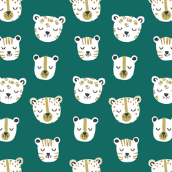 Jungle Cats in Emerald
