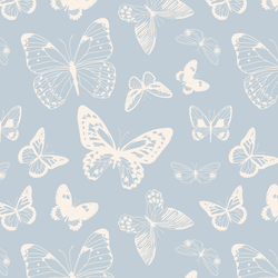 Butterflies in Light Periwinkle