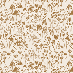 Forest Floral in Hazel on Bone