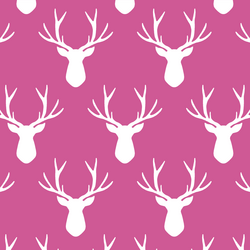 Stag Silhouette in Petunia