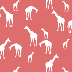 Giraffe Silhouette in Poppy