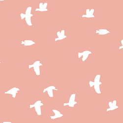 Flock Silhouette in Peony