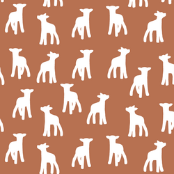 Lamb Silhouette in Terracotta