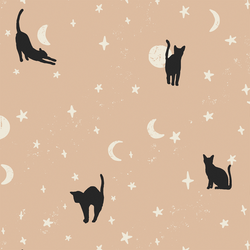 Large Moonstruck Cats in Blush Pink