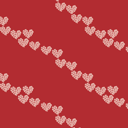 Rosette Diagonal Hearts in Love