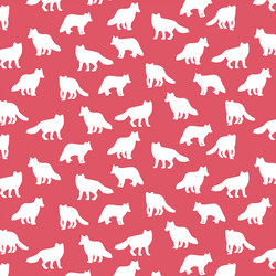 Little Fox Silhouette in Passion