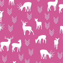 Deer Silhouette in Petunia