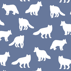 Fox Silhouette in Azurite