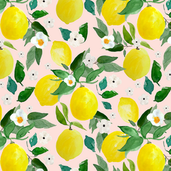 Large Lemons in Sunrise Pink