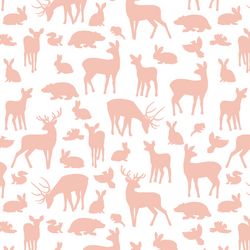Forest Friends in Petal on White