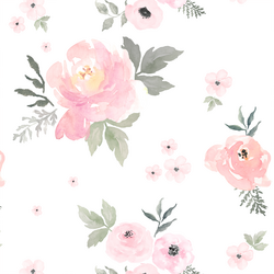 Sweet Blush Roses in White