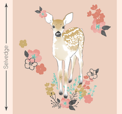 Fawn Quilt Panel in Tulip