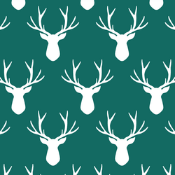Stag Silhouette in Emerald