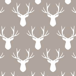 Stag Silhouette in Taupe