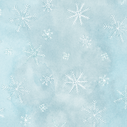 Snowflake in Ice Blue