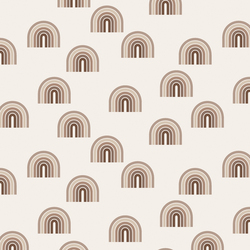 Small Retro Rainbows in Mocha