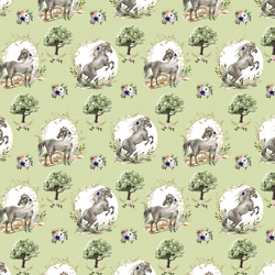 Small Royal Horses in Meadow