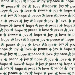 Peace Love Hope and Joy in Pine Needle on Bone