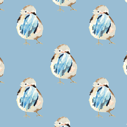 Spring Birdie in Serene Blue