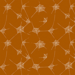 Spiderwebs in Burnt Orange