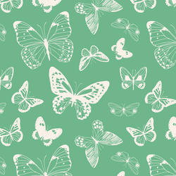 Butterflies in Teal