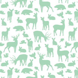 Forest Friends in Seaglass on White
