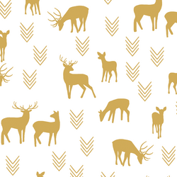 Deer Silhouette in Straw on White