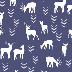 Deer Silhouette in Indigo