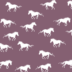 Horse Silhouette in Mulberry