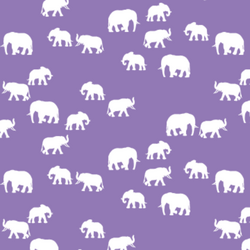 Elephant Silhouette in Amethyst