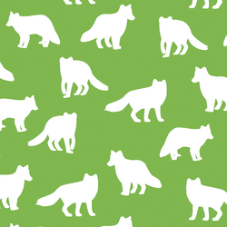 Fox Silhouette in Greenery